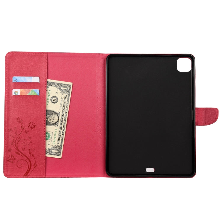Butterfly Flower Embossing Pattern Horizontal Flip Leather Case with Holder & Card Slots & Wallet, For iPad Pro 11 (2020)