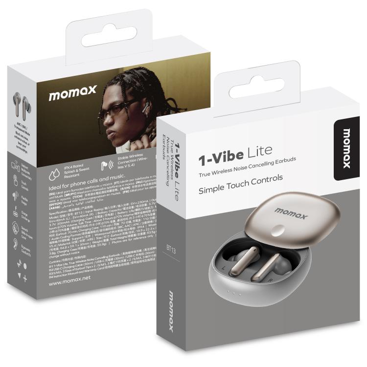MOMAX 1-Vibe Lite True Wireless Noise Cancelling BT5.4 Earphones