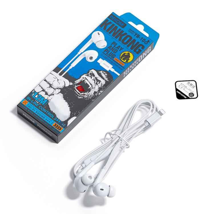 WK YB10 KinKong Official Edition 8 Pin Interface Wired Earphones