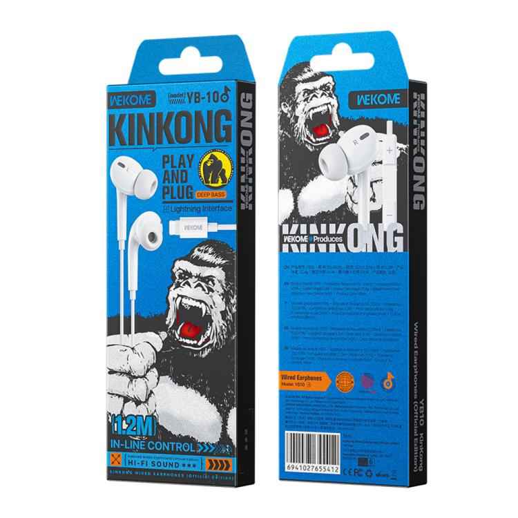 WK YB10 KinKong Official Edition 8 Pin Interface Wired Earphones