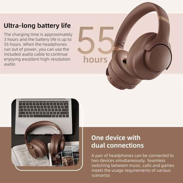 BT048NC Over-ear ANC and ENC Noise Reduction Wireless Headphones