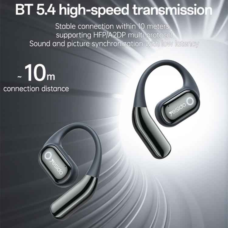 Yesido YSP26 ENC Noise Reduction Ear-hook Open OWS Bluetooth Earphone, with LCD Screen