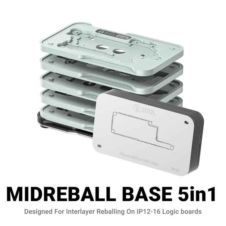 2UUL BH13 Midreball Base Logic Board BGA Reballing Platform Set for iPhone 12-16 Pro Max
