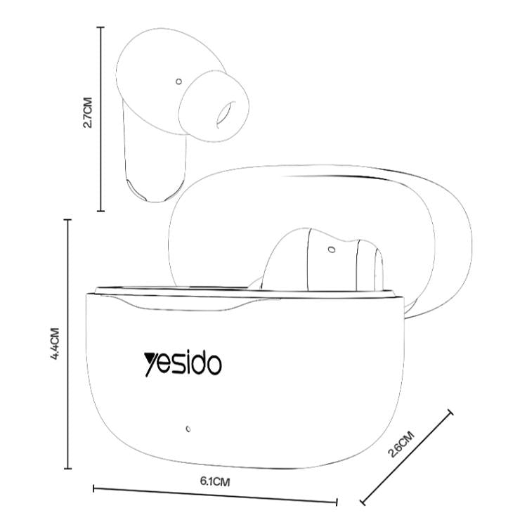Yesido TWS38 In-Ear TWS Bluetooth Earphone, TWS38