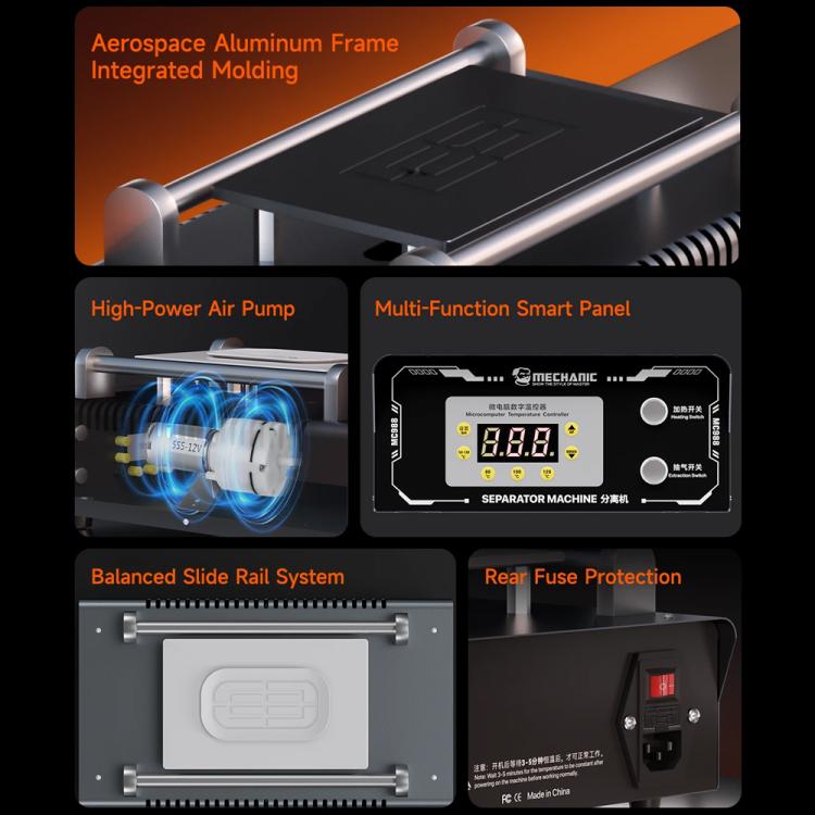 Mechanic MC988 10.5 inch Temp Control Screen Separator Machine with Vacuum Pump