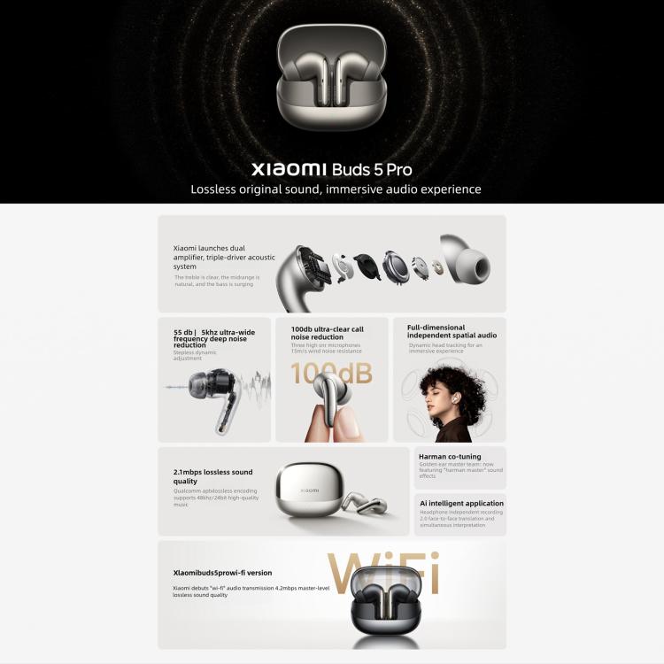 Original Xiaomi Buds 5 Pro In-Ear TWS Bluetooth Earphone