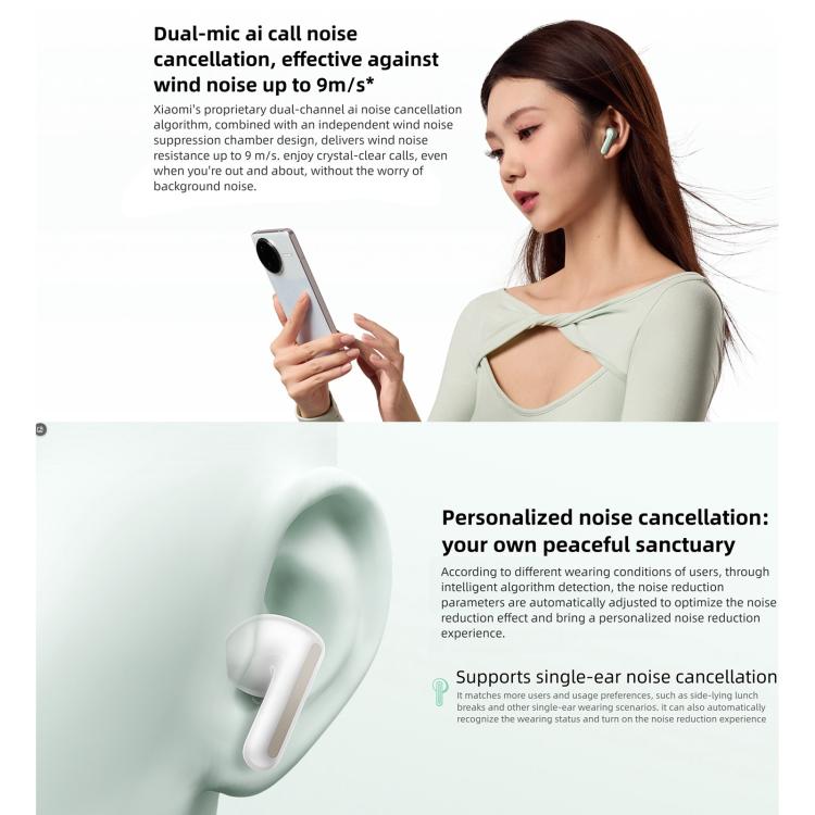 Original Xiaomi REDMI Buds 7S Semi-in-Ear Active Noise Cancelling Bluetooth Earphone
