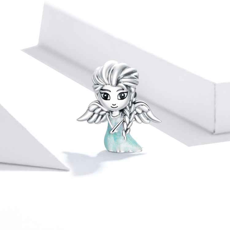 S925 Sterling Silver Snowflake Elf Girl Beads DIY Bracelet Necklace Accessories