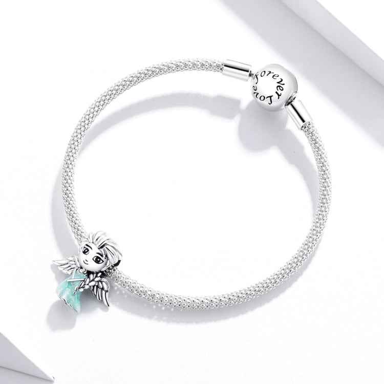 S925 Sterling Silver Snowflake Elf Girl Beads DIY Bracelet Necklace Accessories