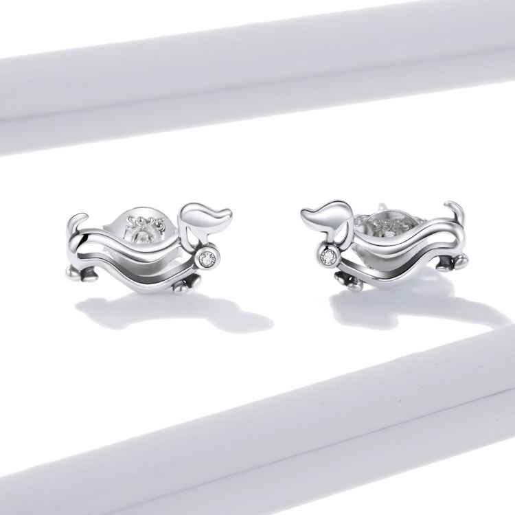 S925 Sterling Silver Cute Dog Women Earrings