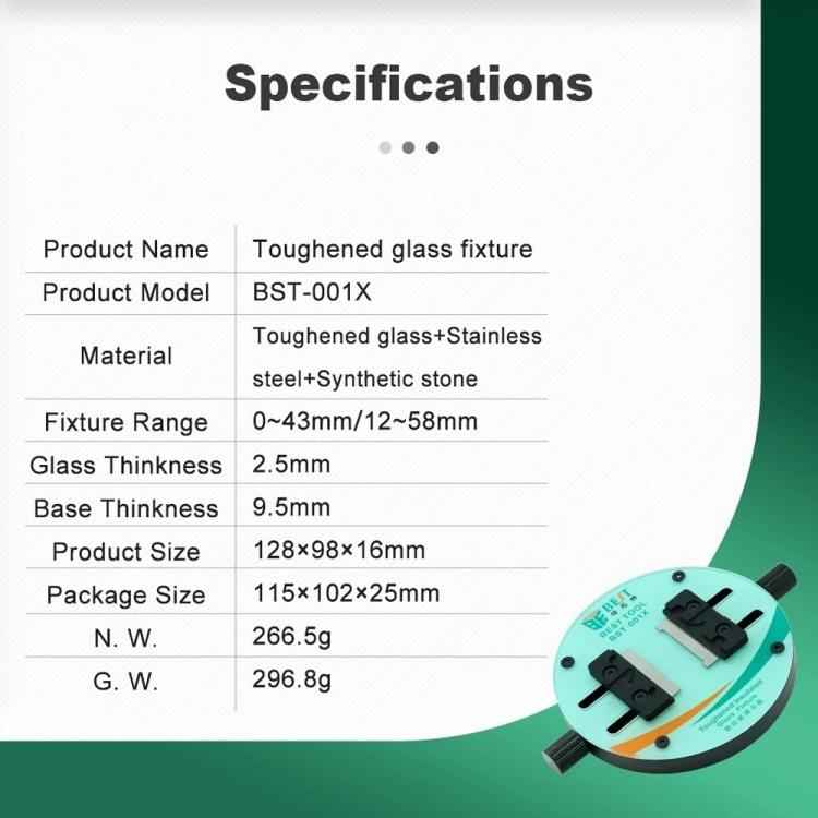 BEST BST-001X Ring-Shaped Toughened Heat Insulated Motherboard Repair Glass Fixture