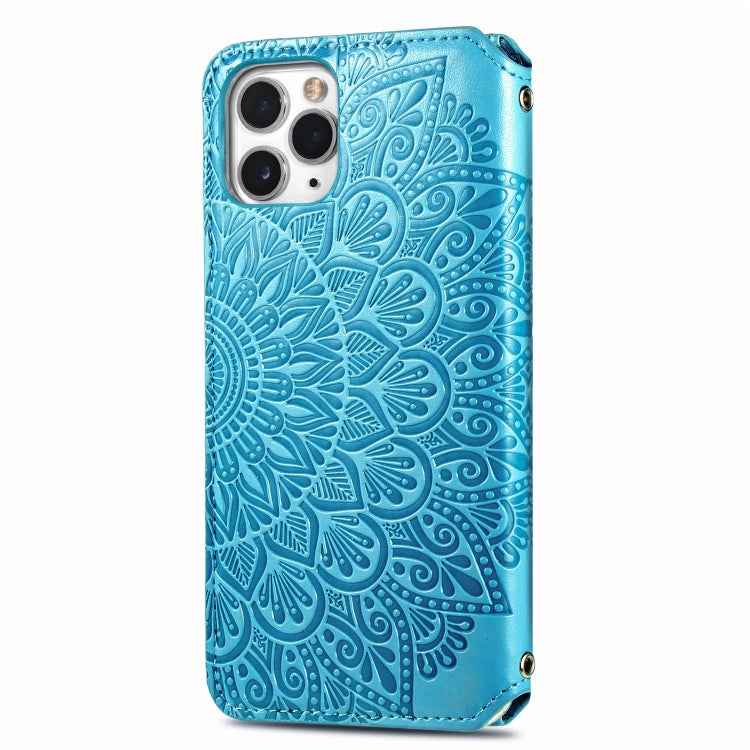Blooming Mandala Embossed Pattern Magnetic Horizontal Flip Leather Case with Holder & Card Slots & Wallet, For iPhone 11 Pro, For iPhone 11, For iPhone 11 Pro Max