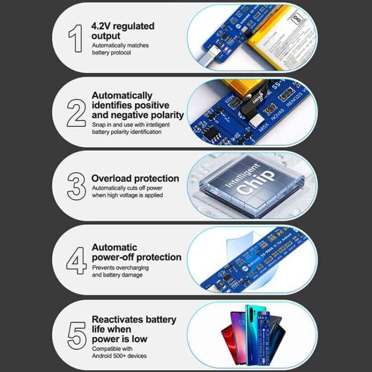 SUNSHINE SS-904A SE Universal Android Phones Battery Activation Board with Auto Polarity