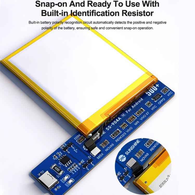SUNSHINE SS-904A SE Universal Android Phones Battery Activation Board with Auto Polarity