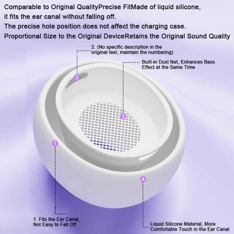 XDCASE 4 Pairs Silicone Earplugs with Pressure Relief Holes L / M / S / XS Size