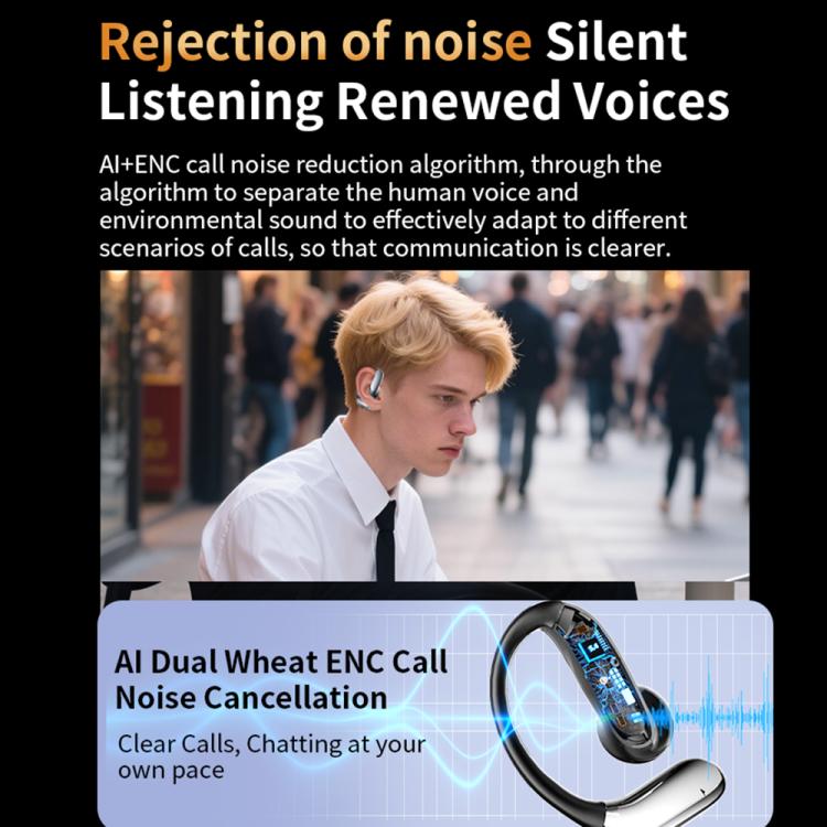 Q102 ENC Noise Reduction Ear-hook Bluetooth 5.4 Wireless Earphones