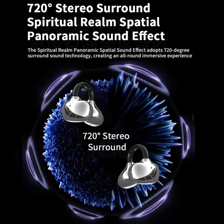 Q108 Digital Display Open Ear Clip Bluetooth 6.1 Wireless Earphones