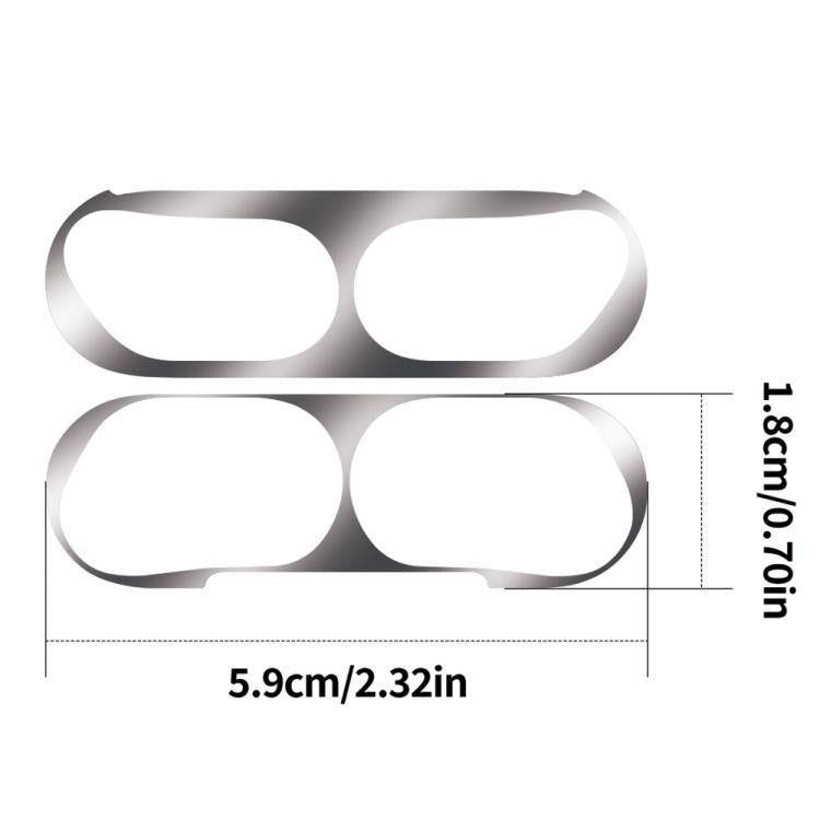 Wireless Earphone Protective Case Metal Sticker, For Apple AirPods Pro 3