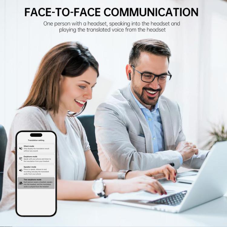 JM19 Touchscreen Color Screen ANC Active Noise Reduction Wireless Bluetooth Earphone with Translator