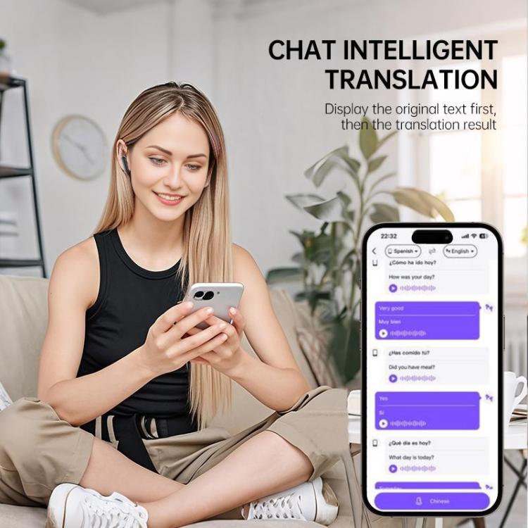 JM19 Touchscreen Color Screen ANC Active Noise Reduction Wireless Bluetooth Earphone with Translator