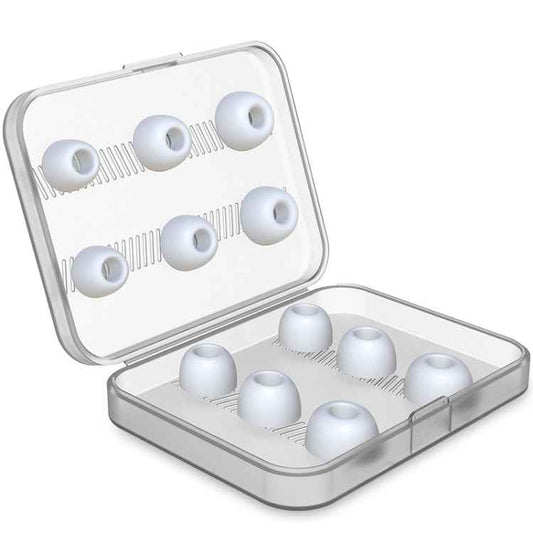 6 Pairs Wireless Earphone Replaceable Silicone Ear Cap Earplugs for AirPods Pro, with Storage Box