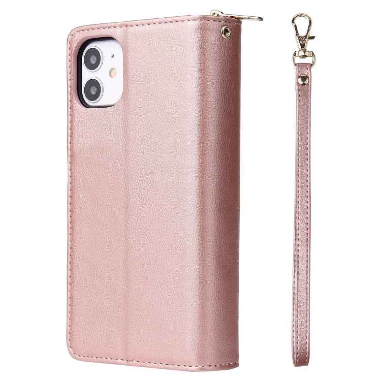 Zipper Wallet Bag Horizontal Flip PU Leather Case with Holder & 9 Card Slots & Wallet & Lanyard & Photo Frame, For iPhone 11, For iPhone 11 Pro, For iPhone 11 Pro Max, For iPhone SE 2022 / SE 2020 / 8 / 7, For iPhone 12 mini, For iPhone 12 / 12 Pro    ...
