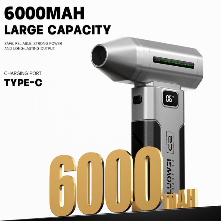 Luowei C2 Portable Rechargeable Ultra-High Hurricane Clean Dust Mini Jet Fan