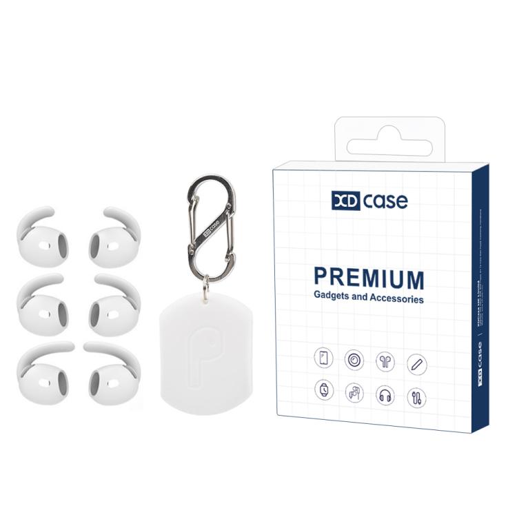 XDcase 3 Pairs Silicone Anti-slip Sports Ear Caps with Storage Case & Carabiner, For AirPods 4