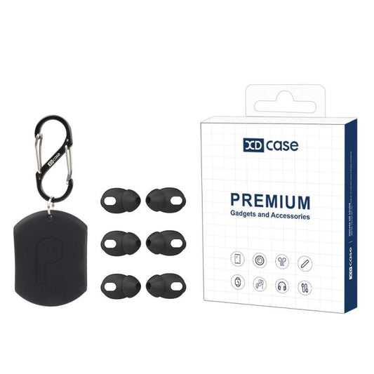 XDcase 3 Pairs Silicone Cover Ear Caps with Storage Case & Carabiner, For AirPods 5 / 4