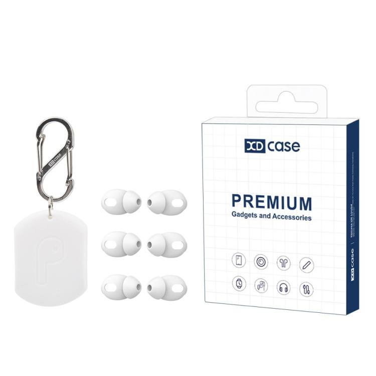 XDcase 3 Pairs Silicone Cover Ear Caps with Storage Case & Carabiner, For AirPods 5 / 4