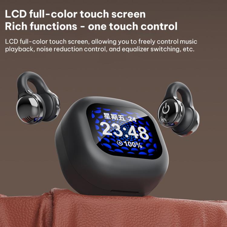 X63 Touchscreen Color Display ENC ANC Noise Reduction Bluetooth 5.4 Wireless TWS Earphones