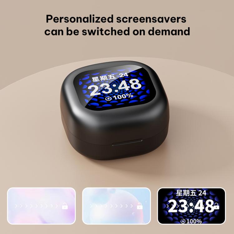 X63 Touchscreen Color Display ENC ANC Noise Reduction Bluetooth 5.4 Wireless TWS Earphones