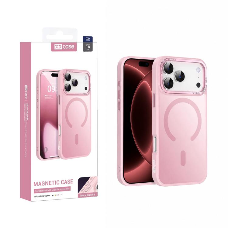 XDcase Metal Lens Frame Skin Feel Magnetic Phone Case, For iPhone 18, For iPhone 18 Pro, For iPhone 18 Pro Max, For iPhone 17 Pro Max, For iPhone 17 Pro, For iPhone 17