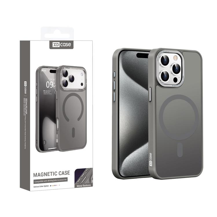 XDcase Metal Lens Frame Skin Feel Magnetic Phone Case, For iPhone 16 Pro Max, For iPhone 16 Pro, For iPhone 15 Pro Max, For iPhone 15 Pro