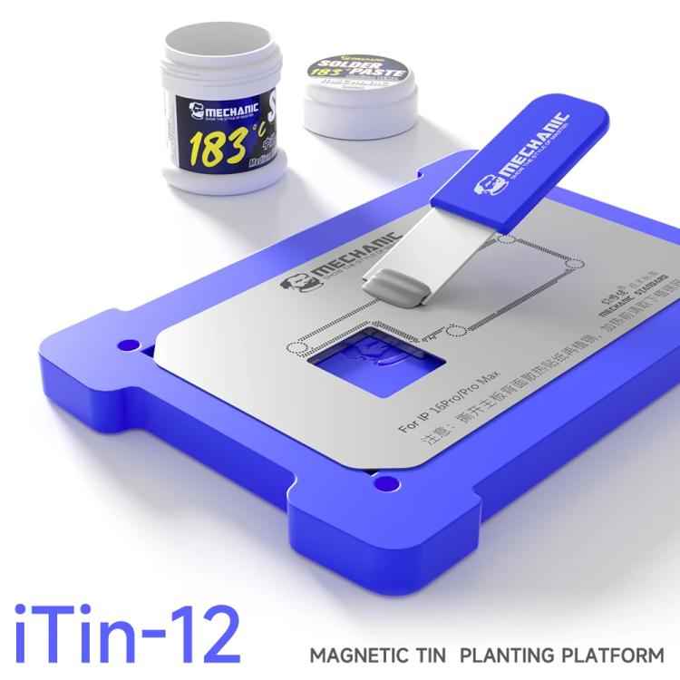 Mechanic iTin-12 BGA Reballing Stencil Magnetic Tin Plating Platform, Mechanic iTin-12