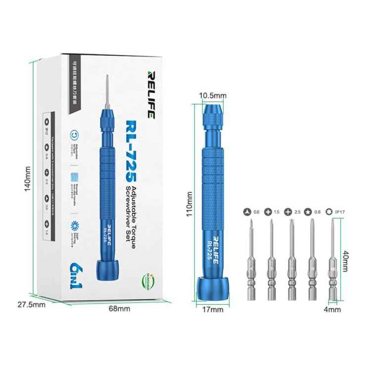 RELIFE RL-725 Adjustable Torque Screwdriver Set, RELIFE RL-725