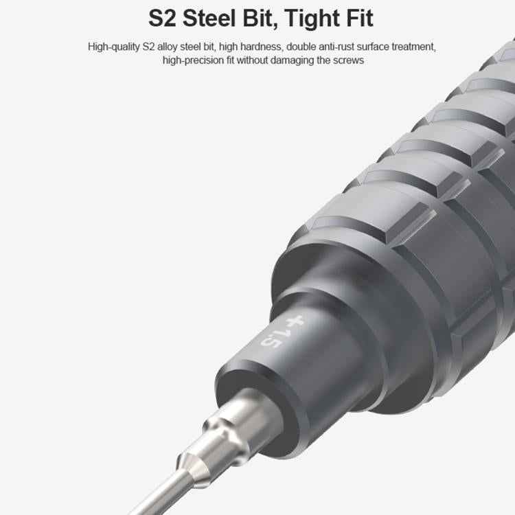 RELIFE RL-730 Steel Cannon King Classic Series Aluminum Alloy Screwdriver Set, Star 0.8, Phillips 1.5, Phillips 2.5, Y 0.6, Torx T1