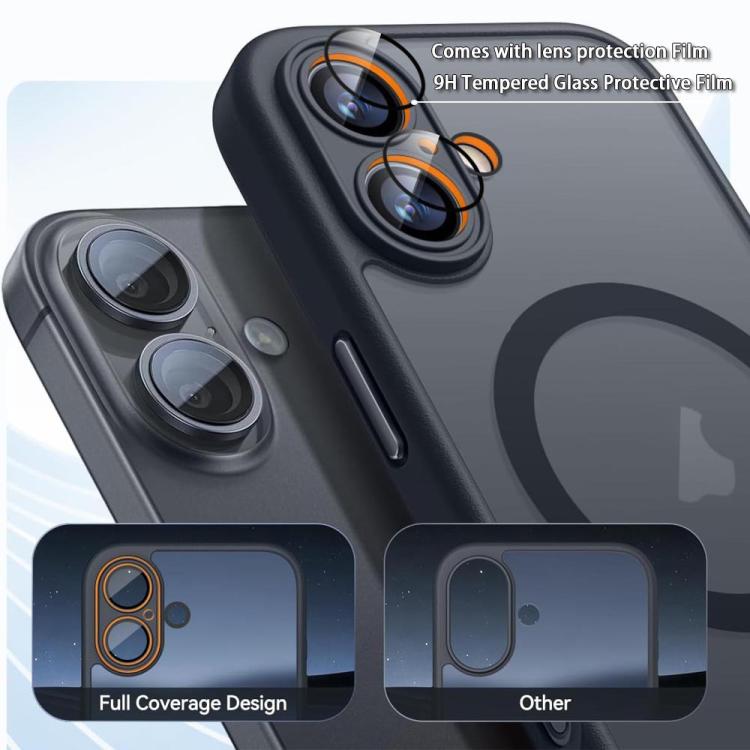 XDcase Skin Feel Magnetic Frosted Phone Case with Lens Film, For iPhone 13, For iPhone 12 Pro Max