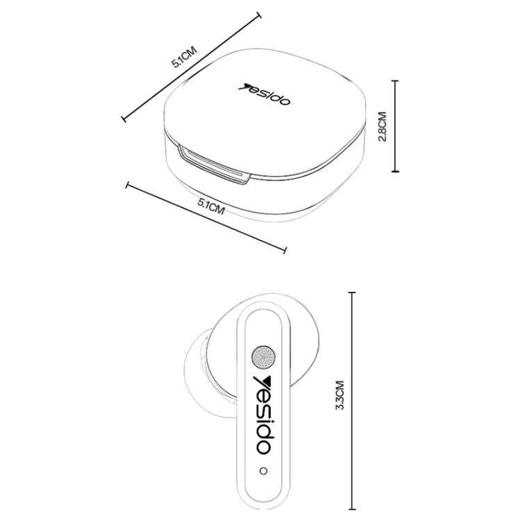 Yesido TWS37 TWS ANC ENC Noise Reduction Wireless Bluetooth Earphone, TWS37