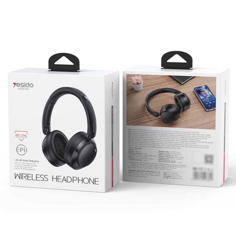 Yesido EP11 Dual-Mode Noise Reduction Over-Ear Bluetooth Headphones, EP11