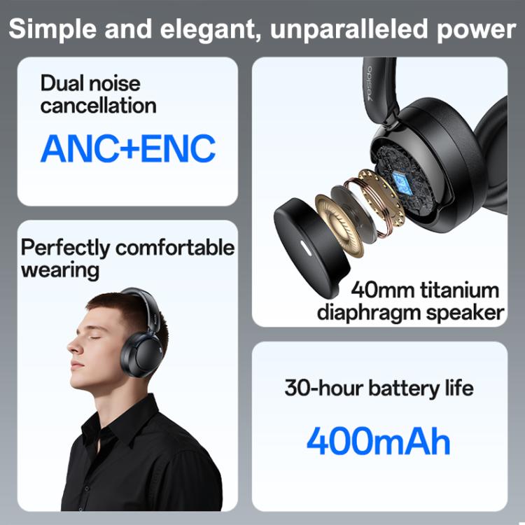 Yesido EP11 Dual-Mode Noise Reduction Over-Ear Bluetooth Headphones, EP11