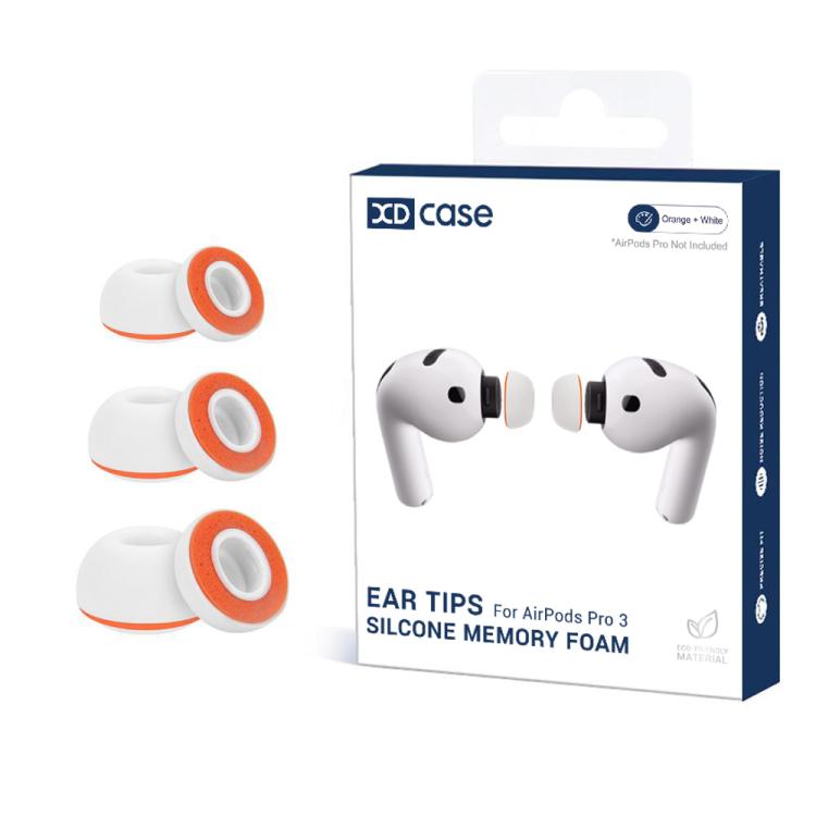 XDcase 3 Pairs Replacement Silicone Sponge Ear Tips, S/M/L Size, For AirPods Pro 3, 3 Pairs S/M/L Size