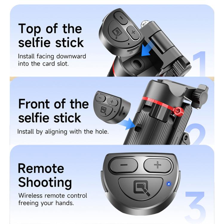F07 410mm Mini Portable Wireless Remote Control Quadrapod Selfie Stick, No Fill Light, with 1pc D9 Fill Light, with 2pcs D9 Fill Lights