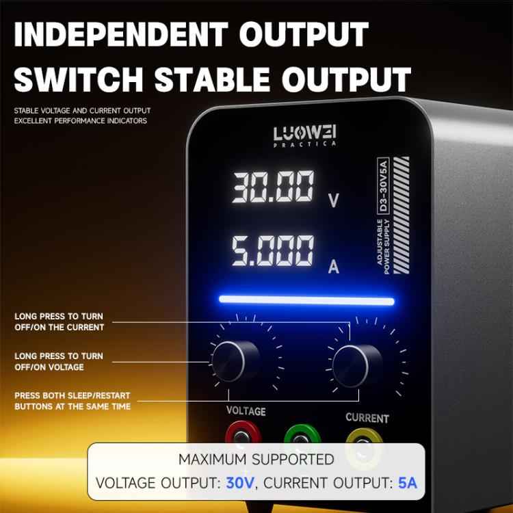 LUOWEI D3 30V / 5A Regulated Adjustable Digital DC Power Supply, EU Plug, US Plug