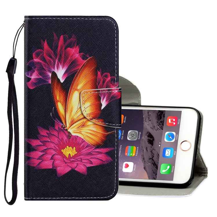 Coloured Drawing Pattern Horizontal Flip PU Leather Case with Holder & Card Slots & Wallet & Lanyard, For iPhone 6 & 6s, For iPhone 6 Plus & 6s Plus, For iPhone 8 Plus & 7 Plus