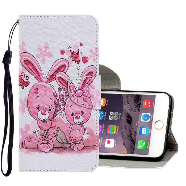 Coloured Drawing Pattern Horizontal Flip PU Leather Case with Holder & Card Slots & Wallet & Lanyard, For iPhone 6 & 6s, For iPhone 6 Plus & 6s Plus, For iPhone 8 Plus & 7 Plus