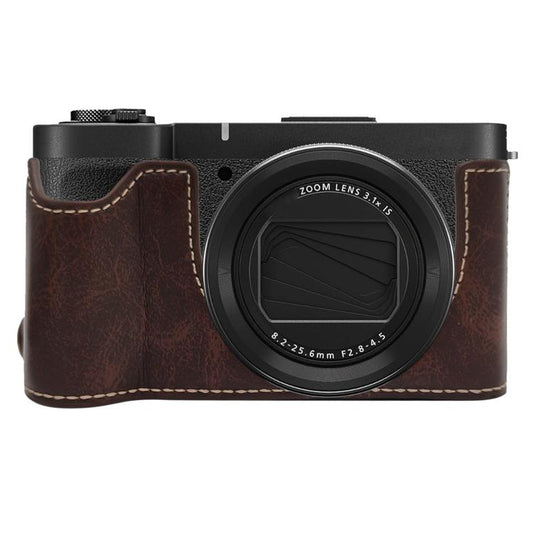 Vegan Leather Camera Half Case Base, For Canon PowerShot V1