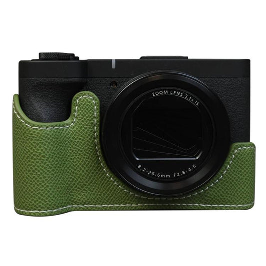 Palm Texture Vegan Leather Camera Half Case Base, For Canon PowerShot V1