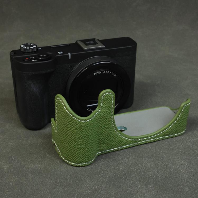Palm Texture Vegan Leather Camera Half Case Base, For Canon PowerShot V1