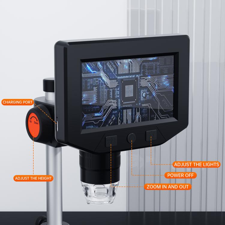 P220 4.3 inch 200W Pixel 1000x HD Microscope